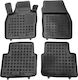 Rezaw Plast Set of Front and Rear Mats 4pcs Tray Type for Skoda Kamiq / Scala 2019+ Black