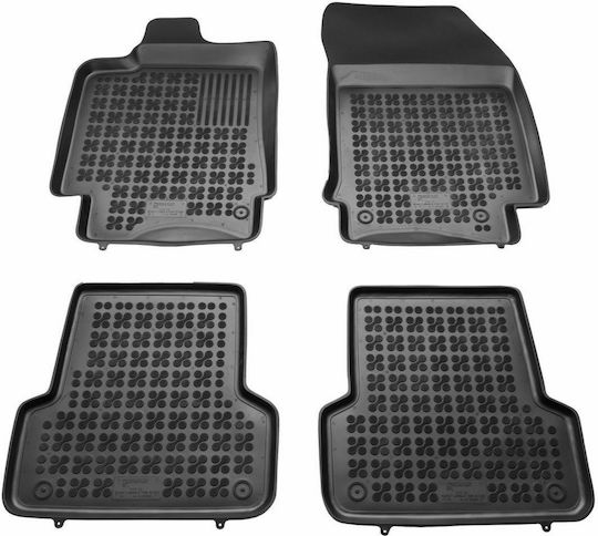 Rezaw Plast Set of Front and Rear Mats 4pcs Tray Type for Renault Laguna 2007-2015 Black