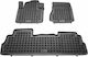 Rezaw Plast Set of Front and Rear Mats 3pcs Tray Type for Nissan NV200 2009+ Black