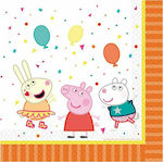 Șervețele Servetele de petrecere Peppa Pig 33x33cm Albe 33x33cm. 16buc