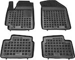 Rezaw Plast Set of Front and Rear Mats Tray Type 4pcs from Rubber for Kia Picanto Black