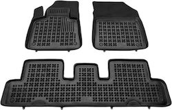 Rezaw Plast Auto Fußmatten Satz Vorder- und Rückseite 3 Stück Für Citroen C4 Grand Picasso / C4 Picasso 2013+ Schwarz