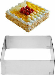 Inox Square-Shaped Cake Ring 3pcs 06002CBF50SL