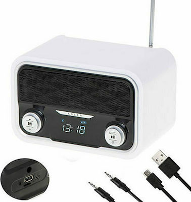 Adler AD1185 Tabletop Radio Electric with Bluetooth and USB White