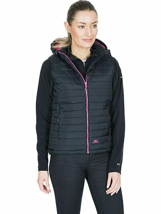 Aretha FAJKGIN20001 Women's Short Puffer Jacket for Winter with Hood Black