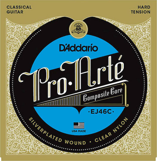 Daddario Pro-Arté Composite Μονές Χορδές Silver Plated Κλασικής Κιθάρας 6τμχ Hard Tension