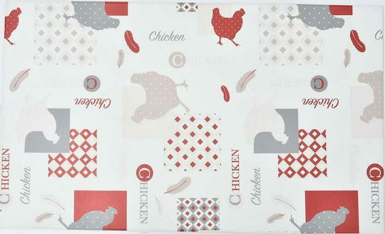 Chicken Rechteckige Küchenmatte Red 50x80εκ.
