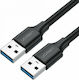 Ugreen USB 2.0 Cable USB-A male - USB-A male Μαύρο 0.25m (10307)