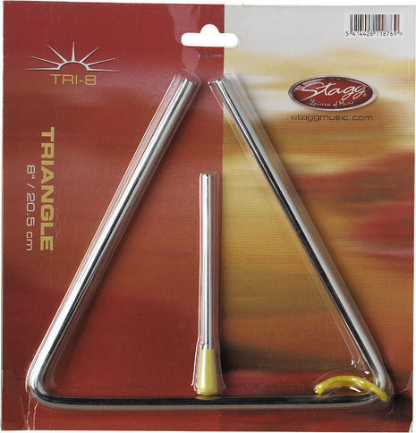 Stagg Music Triangle with Beater 8 Inches Steel