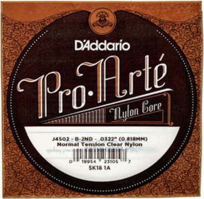 Daddario Pro-Arté Classical Single Nylon String Classical Guitar 32" 2nd Normal Tension