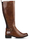 Ragazza Leather Riding Boots with Rubber Tabac Brown