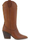 High Heel Cowboy Boots Tabac Brown