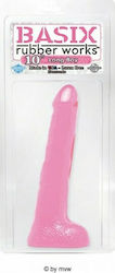 Basix Rubber Works Long Boy Ρεαλιστικό Dildo με Όρχεις Φούξια 25cm