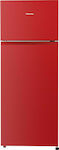 Hisense RT267D4ARF Ψυγείο Δίπορτο 206lt Υ143.4xΠ55xΒ54.2εκ. Κόκκινο