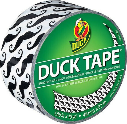 Duck Adhesive Decoration Tape Washi Tape 1pcs 48mm x 9.1m Printed Mustache
