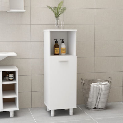 vidaXL Cabinet de coloană pentru baie pardoseală M30xL30xH95cm Alb