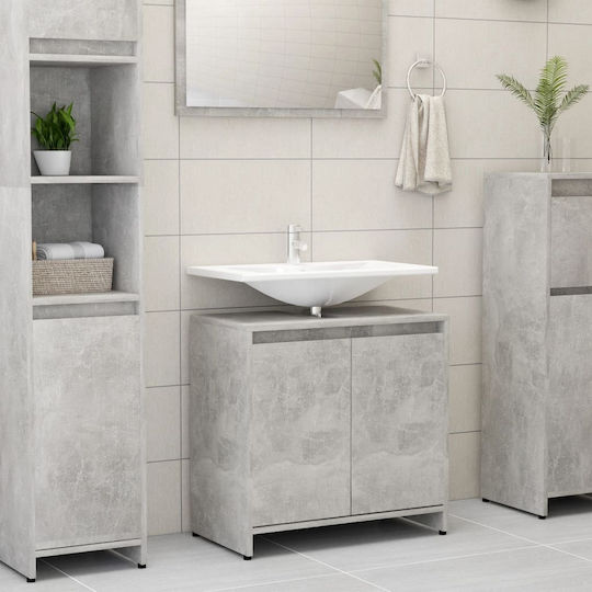 vidaXL Πάγκος χωρίς Νιπτήρα Μ60xΒ33xΥ58cm Γκρι Σκυροδέματος