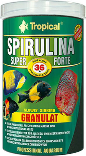 Tropical Granulat 36% Super Forte Tropical Fish Food Granules with Spirulina 100ml