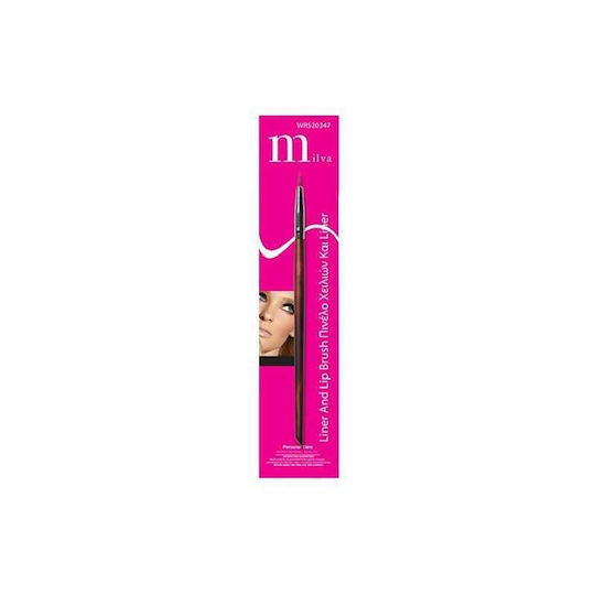 Milva Make Up Brush for Lips with Synthetic Bristle Liner & Lip