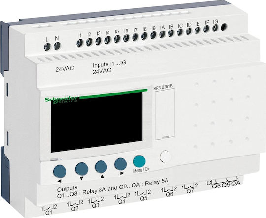 Schneider Electric Zelio Module Industrial Facilities Expandable Controller 26 I/O 24VAC SR3B261B