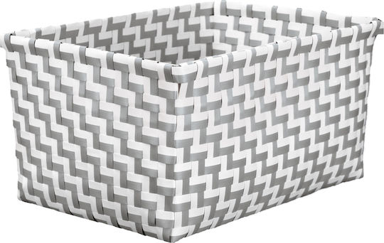 Kleine Wolke Storage Basket Plastic Platinum Grey 33x17x23cm 1pcs