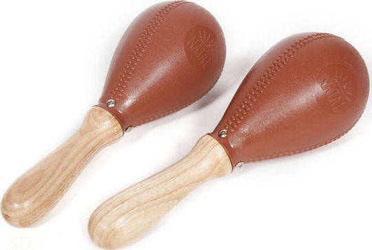 Natal Μαράκες Plastic Shakers Ζεύγος σε Καφέ Χρώμα