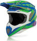 Acerbis Impact Leviathan Blue Green Κράνος Μηχανής Motocross 1090gr