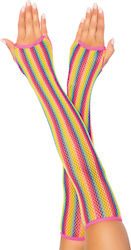 Leg Avenue Rainbow Net Arm Warmers