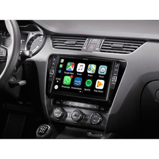 Alpine Sistem Audio Auto pentru Skoda Octavia (Bluetooth/USB/AUX/Wi-Fi/GPS/Apple CarPlay/Android Auto) cu Ecran Tactil 9"