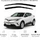Heko Set of Windbreakers Front Car Dark Fime for Toyota C-HR 2pcs