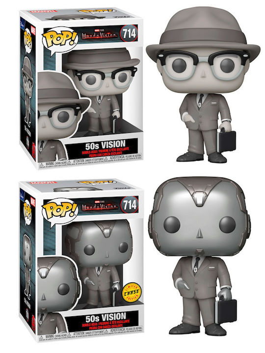 Funko Pop! Marvel: WandaVision - 50s Vision (Vânător) 714 Bobble-Head Chase