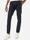 Trousers Elastic in Slim Fit Navy Blue