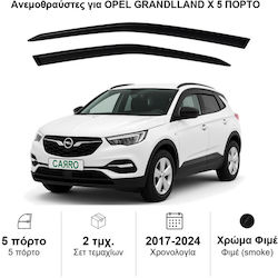 Heko Set Front Dark Fime Car Windbreakers for Opel Grandland X 2 Pieces 25401