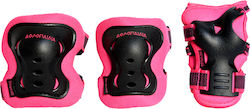 Athlopaidia Children's Protective Gear Set for Rollers Pink