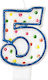 Amscan Birthday Candle Number "5" in Blue Color 176005