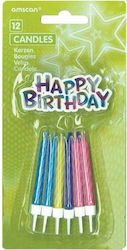 Amscan Birthday Candle Happy Birthday Multicolored 12pcs 170701