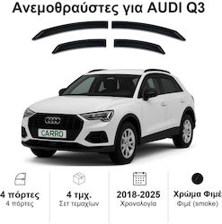 Heko Σετ Ανεμοθραύστες Μπροστινοί και Πίσω Σκούρο Φιμέ για Audi Q3 4τμχ 10264