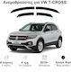 Heko Set of Windbreakers Front and Rear Car Dark Fime for Volkswagen T-Cross 4pcs