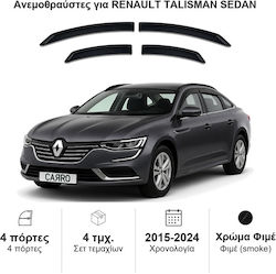 Heko Car Windbreakers Set Front and Back Dark Fime for Renault Talisman 4 Pieces 27198