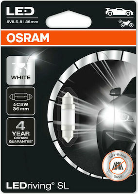 Osram Lămpi Autoturismului & Motocicletei Ledriving SL C5W LED 6000K Alb rece 12V 0.6W 1buc