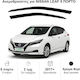 Heko Set of Windbreakers Front Car Dark Fime for Nissan Leaf 2pcs