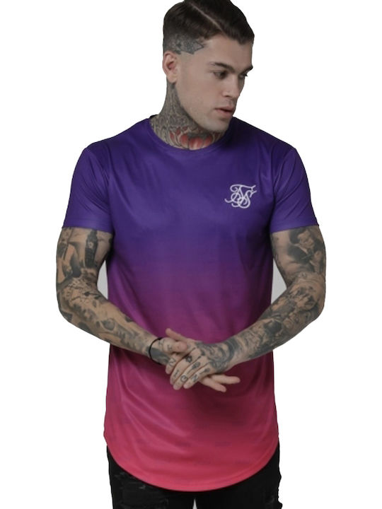 Sik Silk T-shirt Bărbătesc cu Mânecă Scurtă Multicolor SS-15133