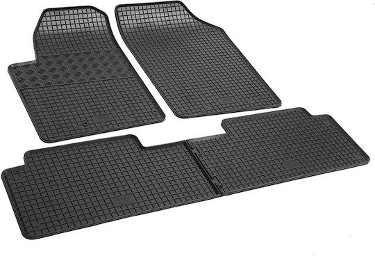 Rigum Set of Front and Rear Mats 4pcs for Peugeot Partner Citroen Berlingo 1996-2011 Black