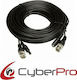 CyberPro Καλώδιο Σύνδεσης Συστημάτων CCTV BNC+DC 15m Μαύρο 15m CP-B150