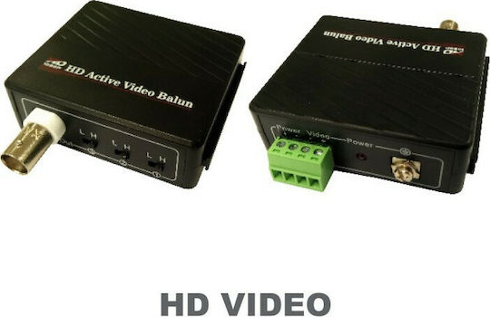 Folksafe Video Balun Συστημάτων CCTV Ενεργός Δέκτης Μετάδοσης Σήματος Video HD 12VDC FS-HDA4501R
