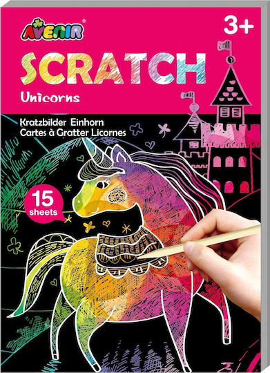 Avenir Painting Mini Scratch Book Unicorn