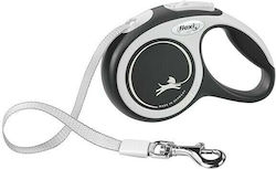 Flexi Foldable Dog Leash/Lead Strap Comfort XS 3m up to 12kg (White/Black) in Black color 3m up to 12kg