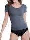 Walk W2203 Women's Short Sleeve T-Shirt Gray