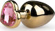Easytoys Metal Heart Butt Plug No 8 Anal Plug Gold / Pink