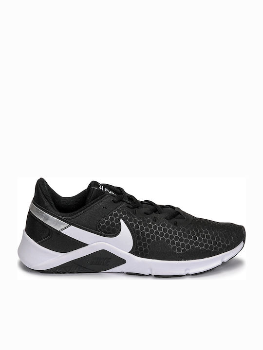 Nike Legend Essential 2 Ανδρικά Αθλητικά Παπούτσια για Προπόνηση & Γυμναστήριο Black / White / Metallic Silver
